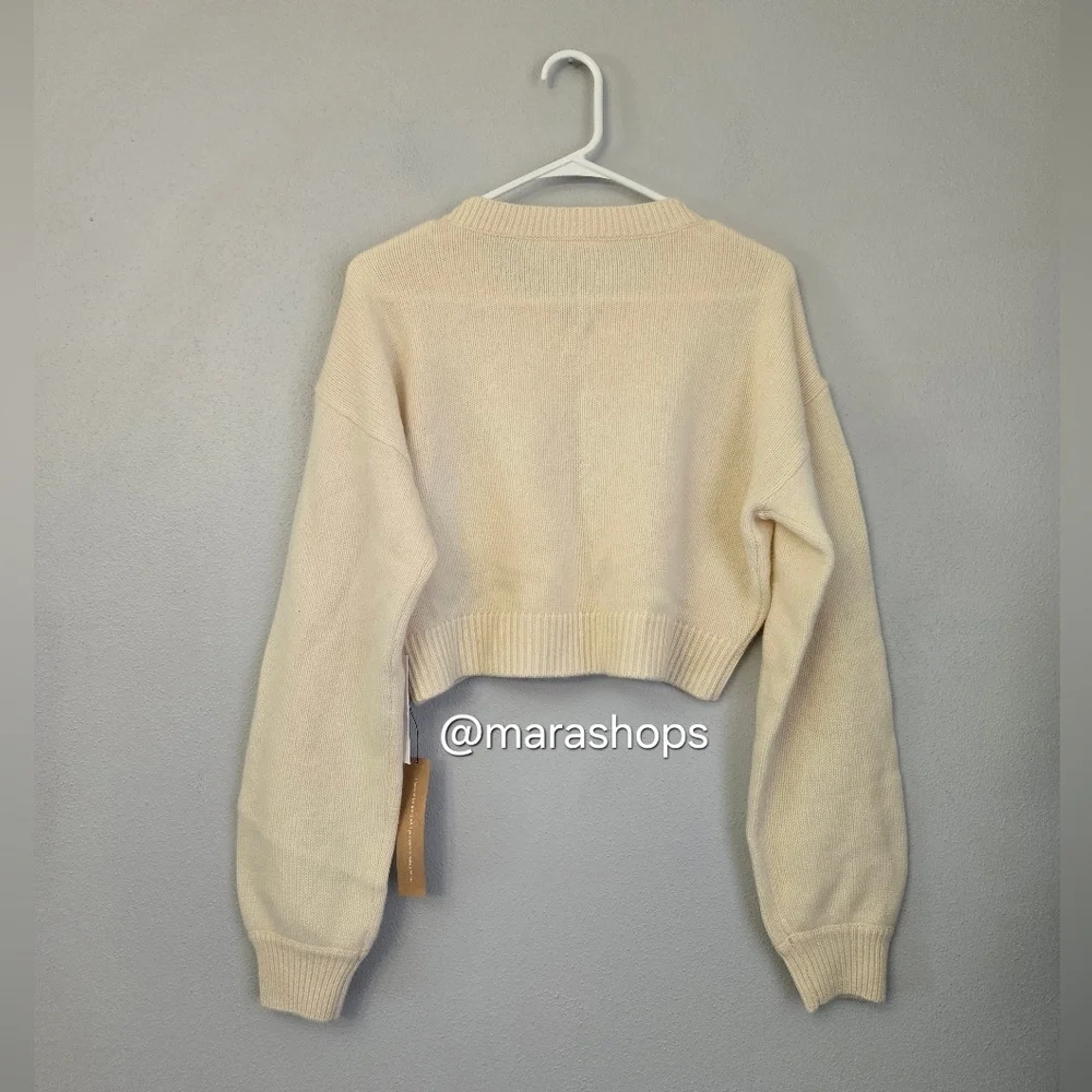 Reformation Harley Cashmere Embroidered Sweater